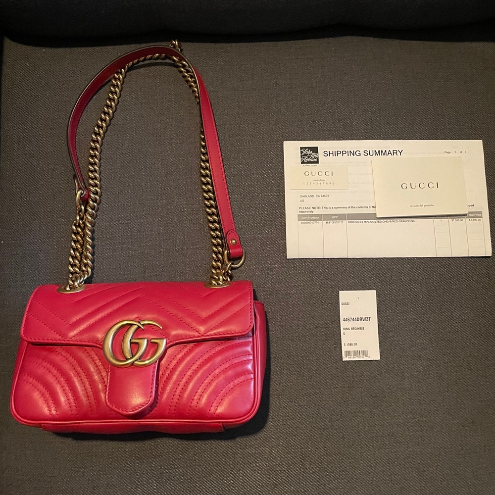 Sold GG Marmont matelassé mini bag